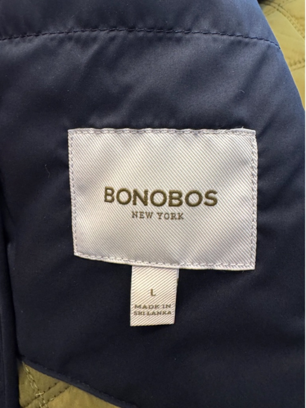 Bonobos Men's Sportsman Quilted Jacket in Navy Blue Size Large NWT - Picture 11 of 14